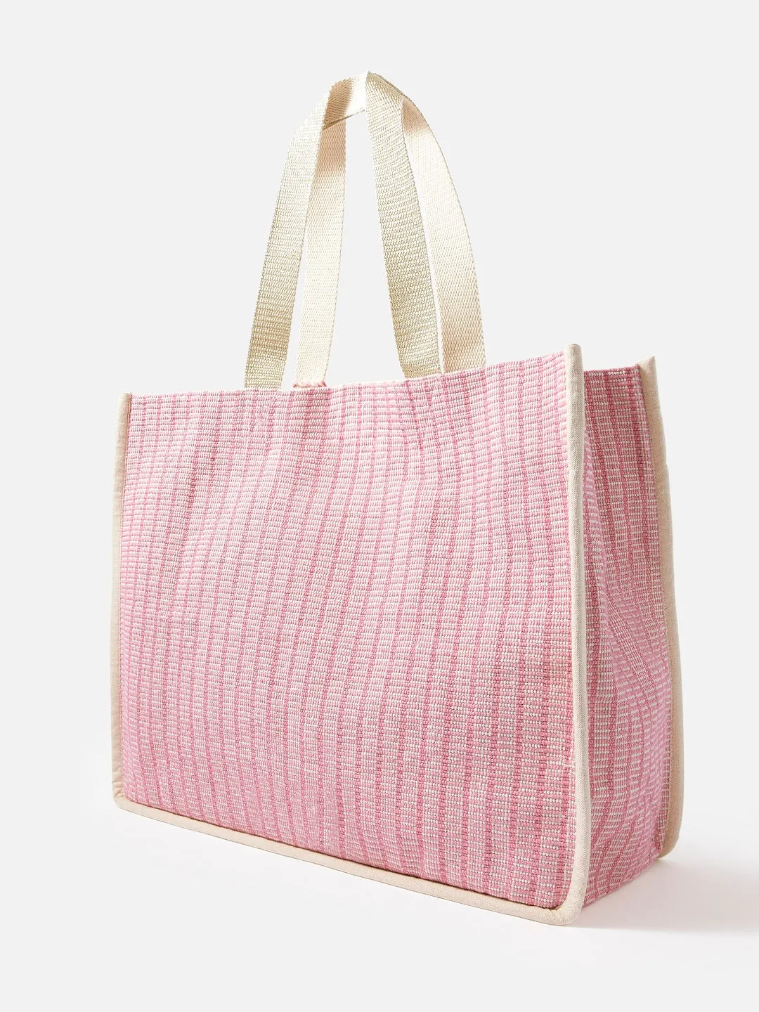 Accessorize London women's Pink fabric Esme Woven Tote bag