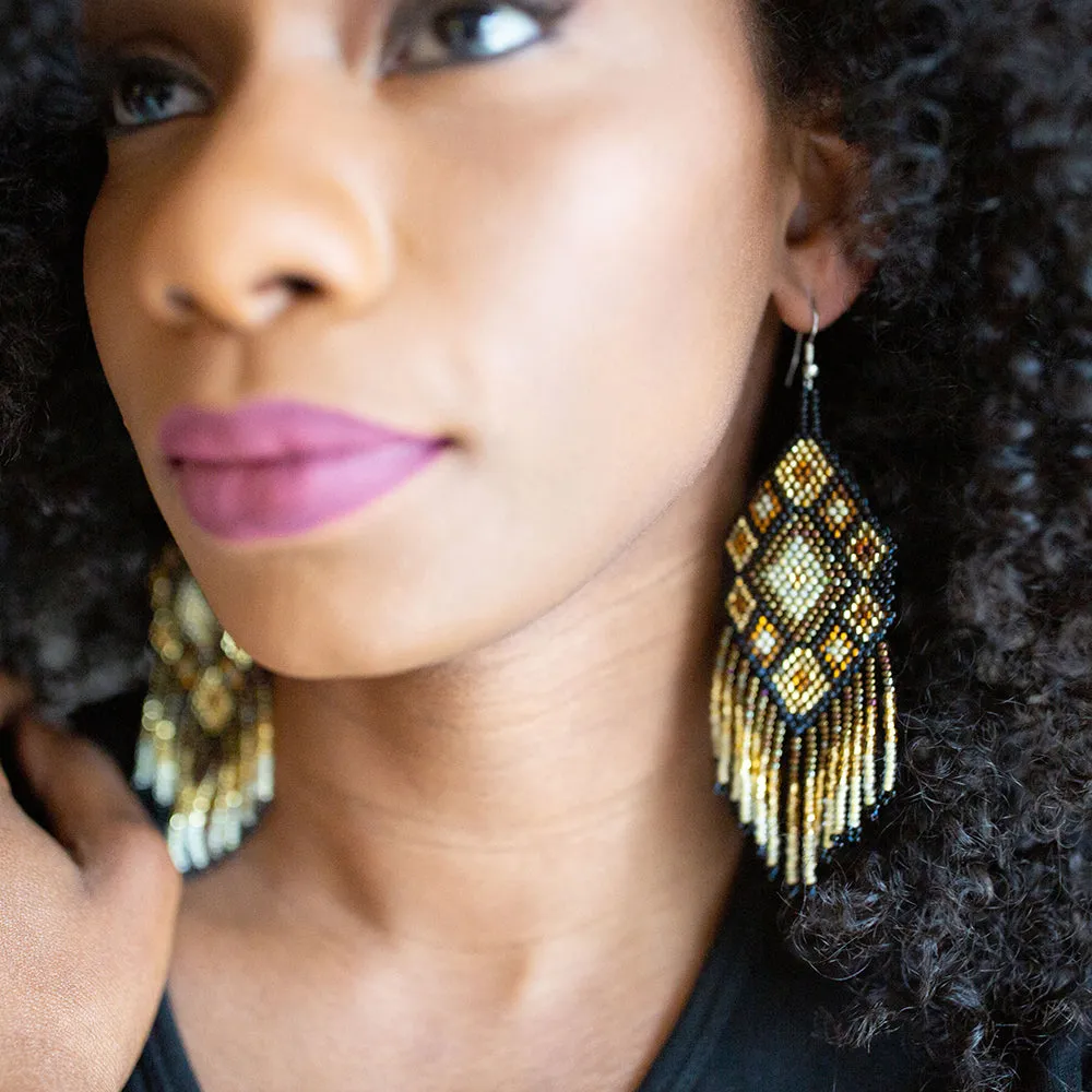 Beaded Kite Earrings