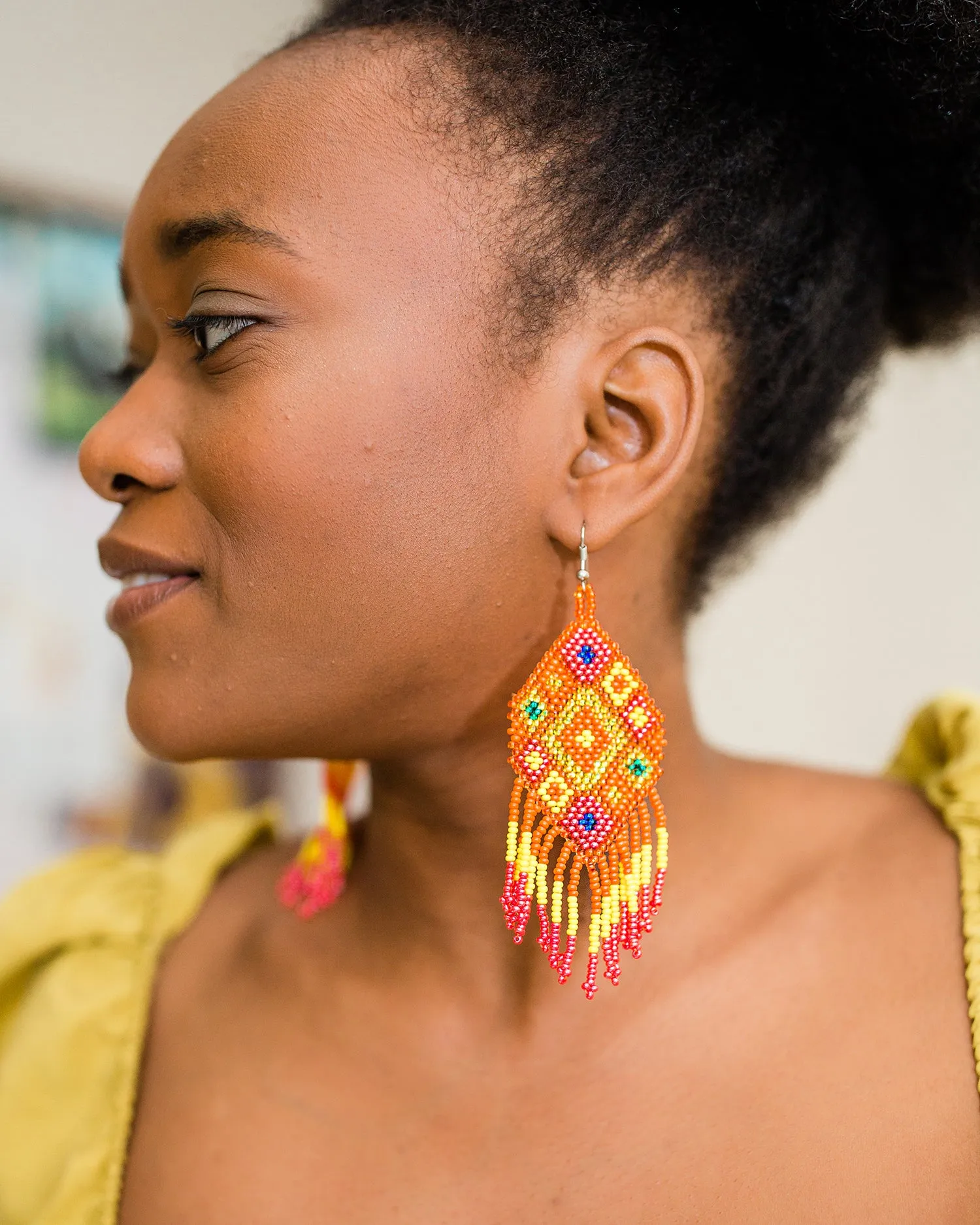 Beaded Kite Earrings