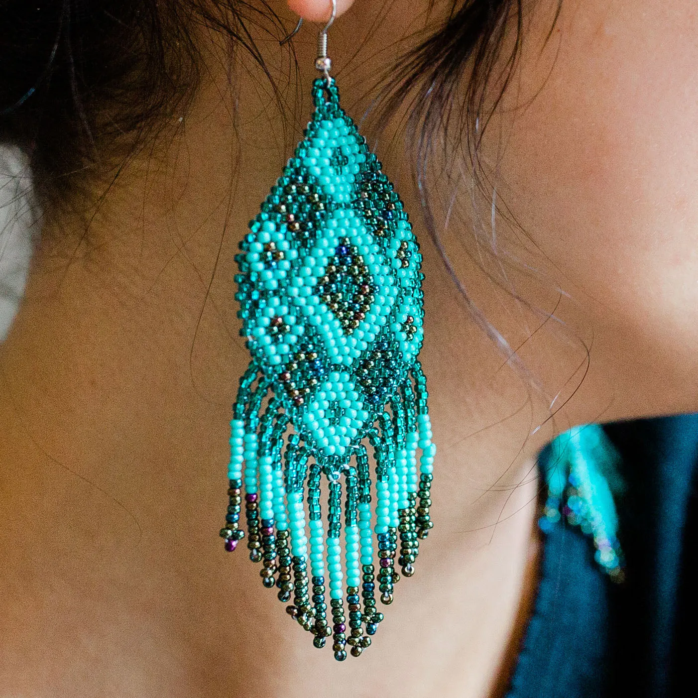 Beaded Kite Earrings