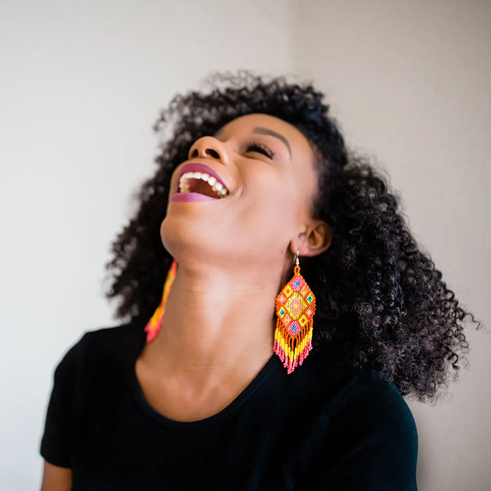 Beaded Kite Earrings
