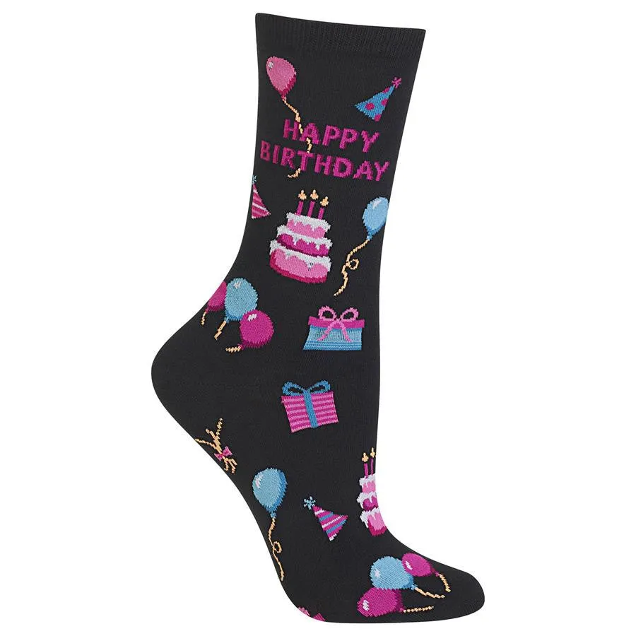 Black Birthday Celebration Socks (Women's)