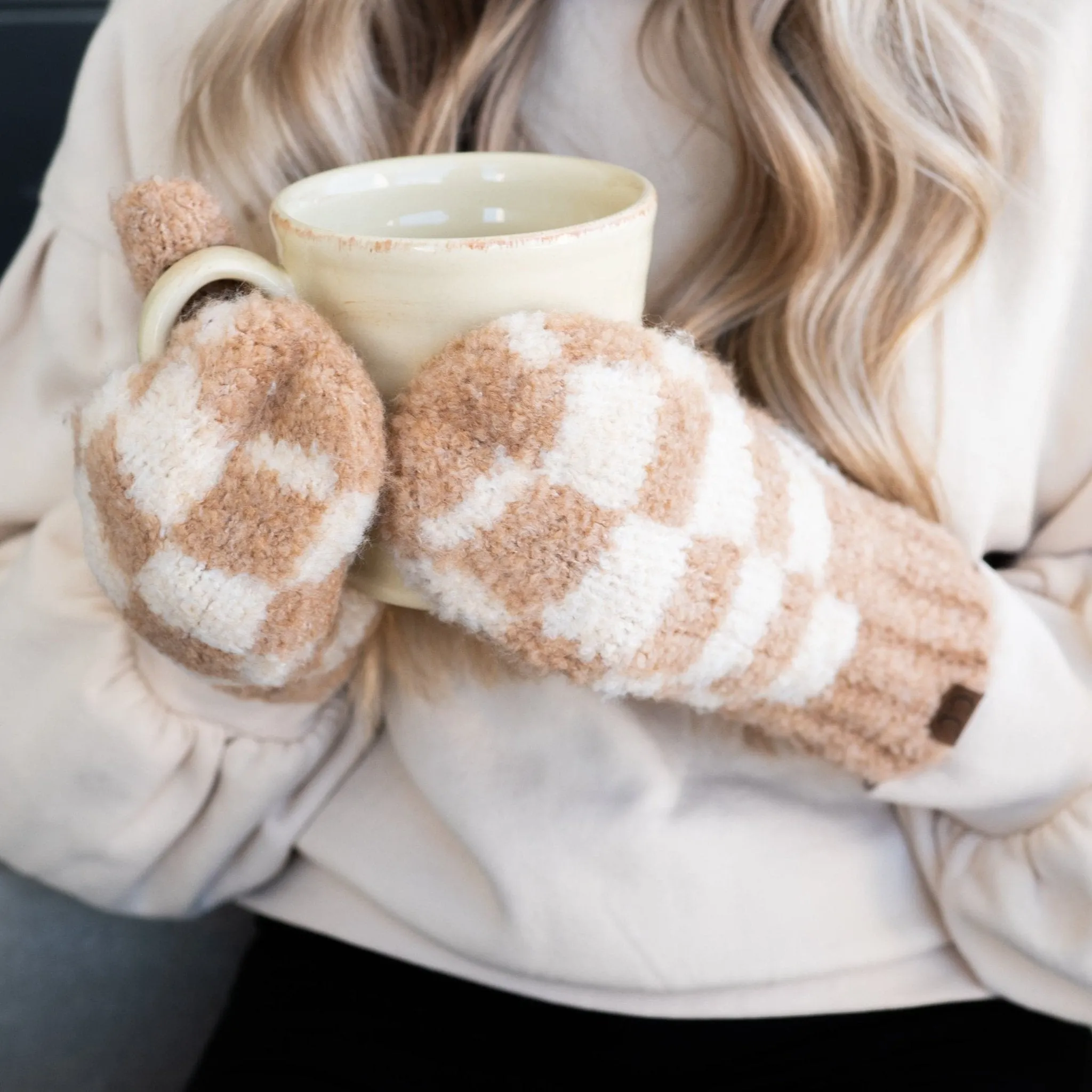 CC Checkered Boucle Oh-So-Soft Mittens