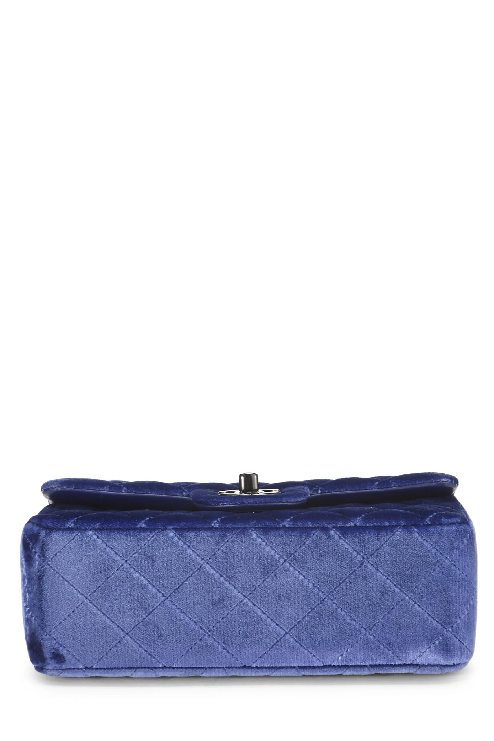 Chanel,  Purple Velvet Rectangular Flap Mini, Navy
