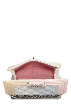 Chanel,  Rainbow Quilted Caviar Boy Bag Mini, Multi