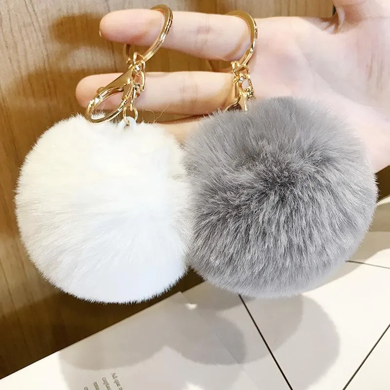Colorful Fluffy Balls Keychains