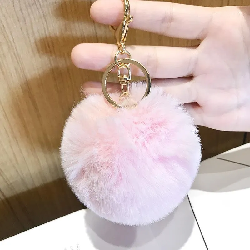 Colorful Fluffy Balls Keychains