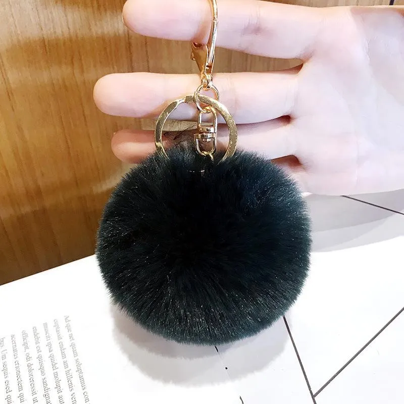 Colorful Fluffy Balls Keychains