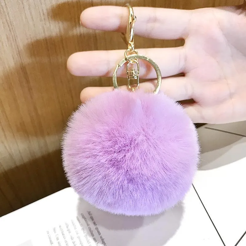 Colorful Fluffy Balls Keychains