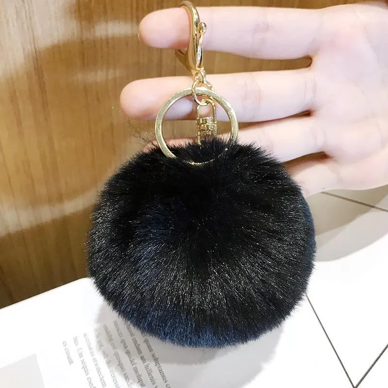 Colorful Fluffy Balls Keychains