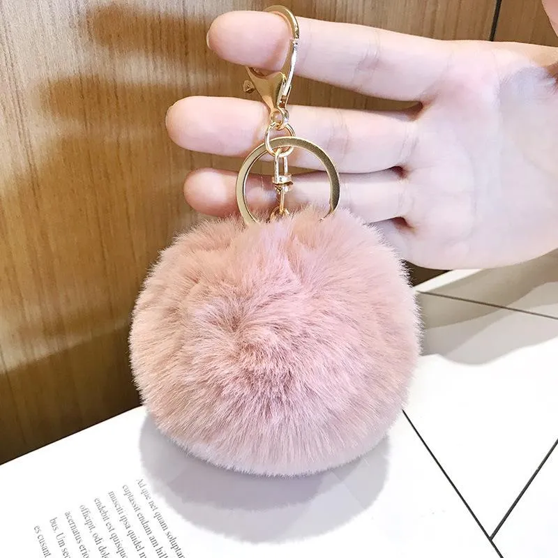 Colorful Fluffy Balls Keychains