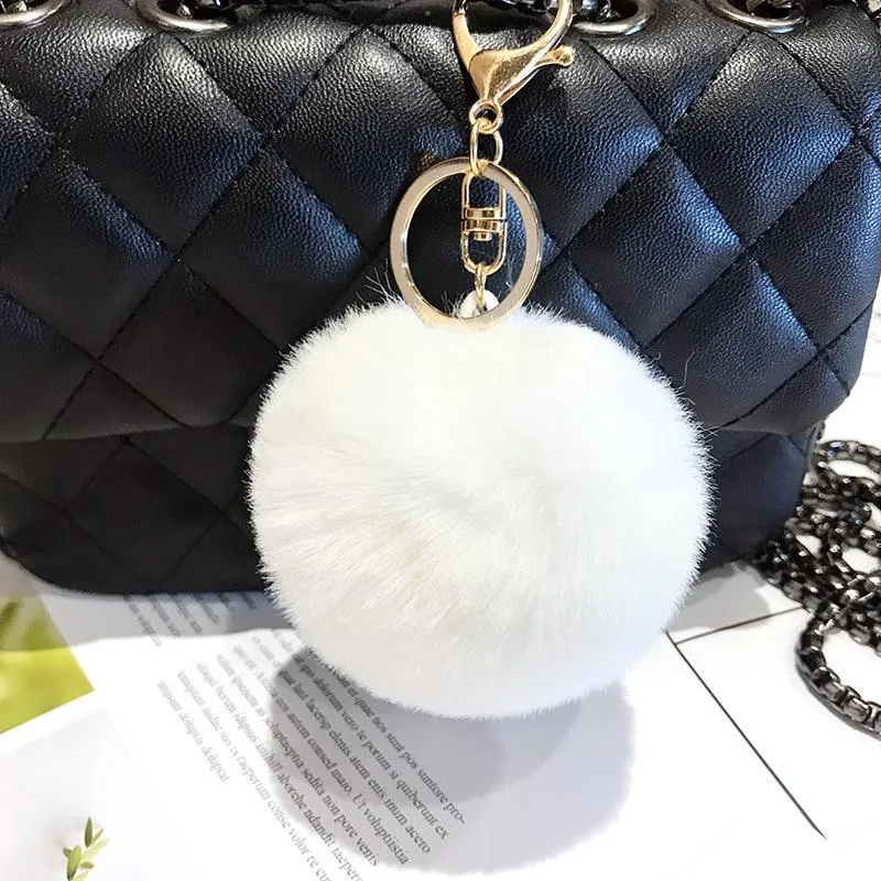 Colorful Fluffy Balls Keychains