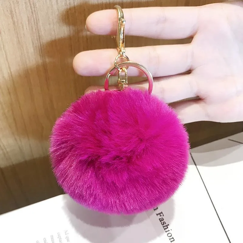 Colorful Fluffy Balls Keychains
