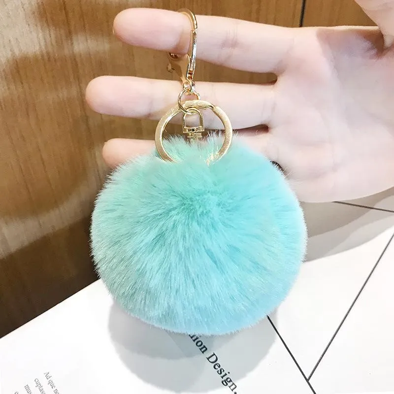 Colorful Fluffy Balls Keychains