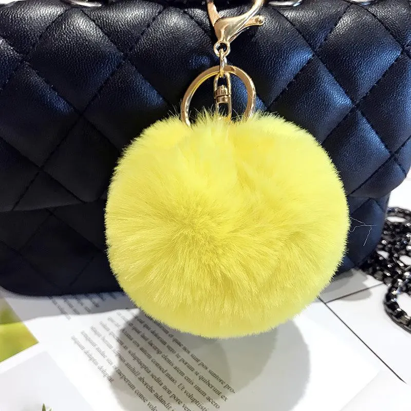 Colorful Fluffy Balls Keychains