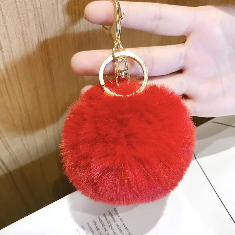 Colorful Fluffy Balls Keychains
