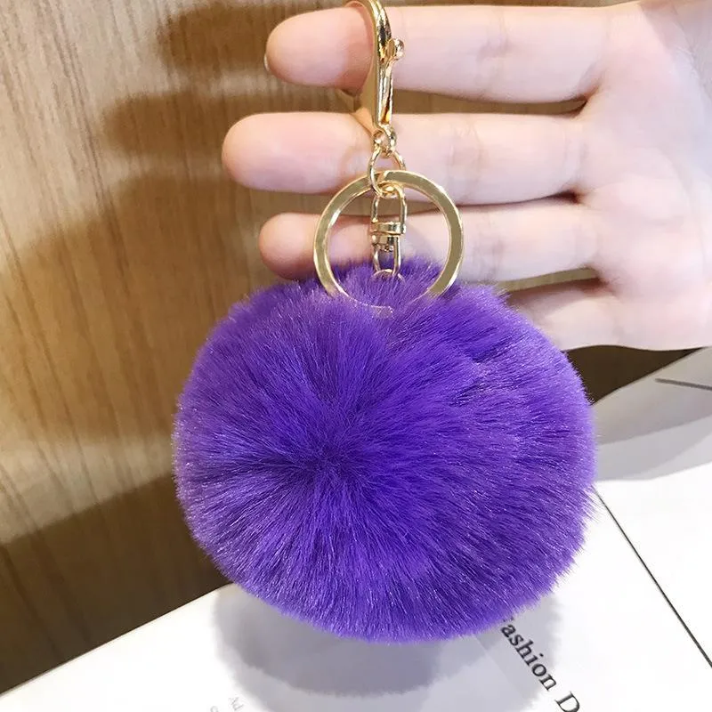 Colorful Fluffy Balls Keychains