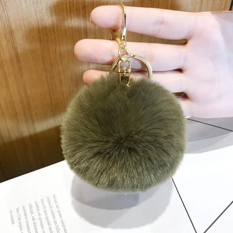 Colorful Fluffy Balls Keychains