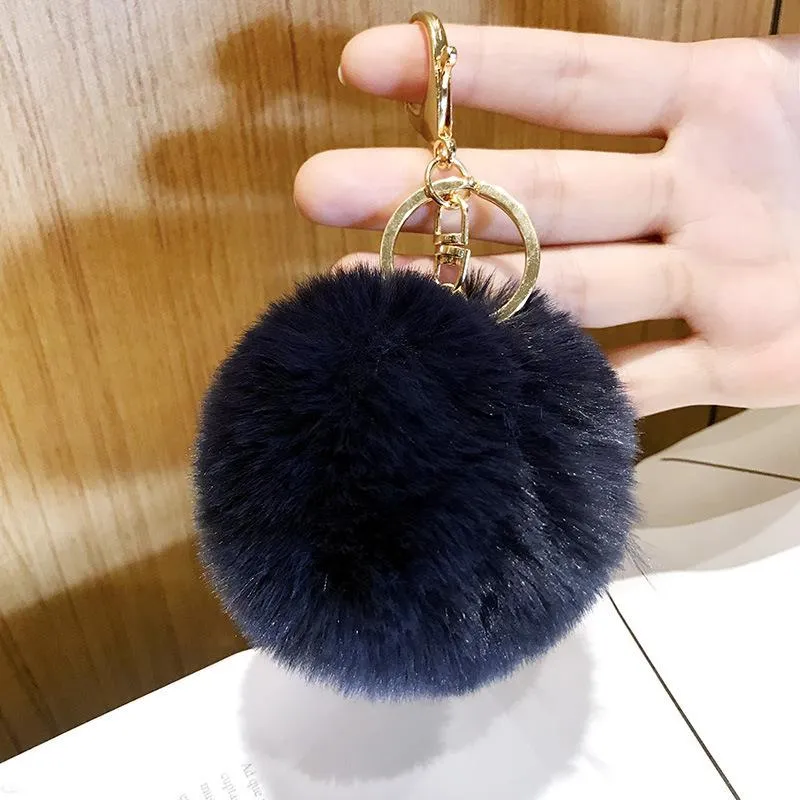 Colorful Fluffy Balls Keychains