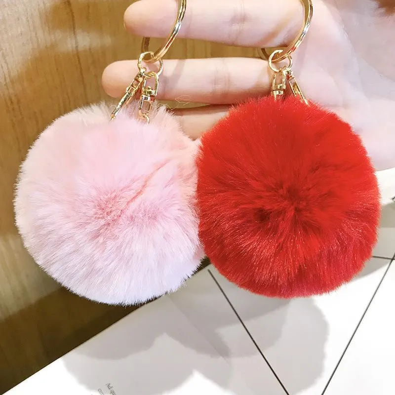 Colorful Fluffy Balls Keychains