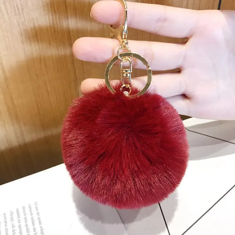 Colorful Fluffy Balls Keychains