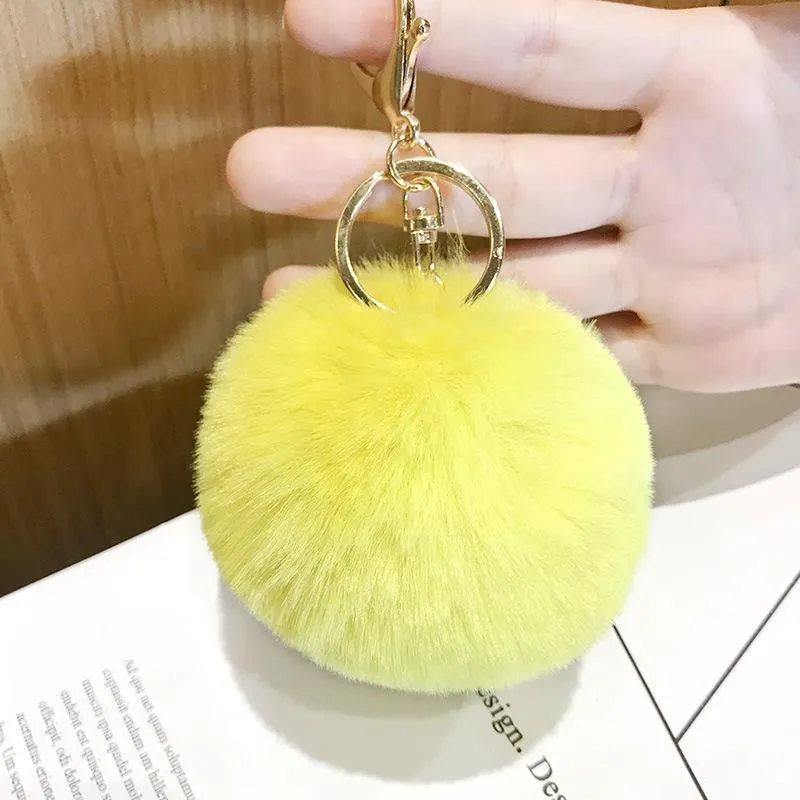 Colorful Fluffy Balls Keychains