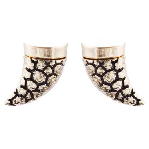 Fun Cute Adorable Horn Design Fashion Stud Style Earrings E987 Gold