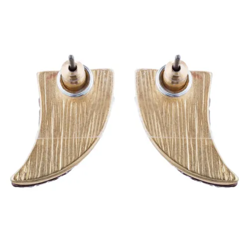 Fun Cute Adorable Horn Design Fashion Stud Style Earrings E987 Purple