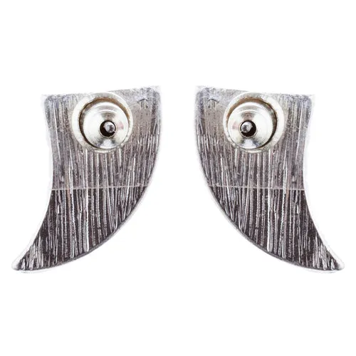 Fun Cute Adorable Horn Design Fashion Stud Style Earrings E987 Silver