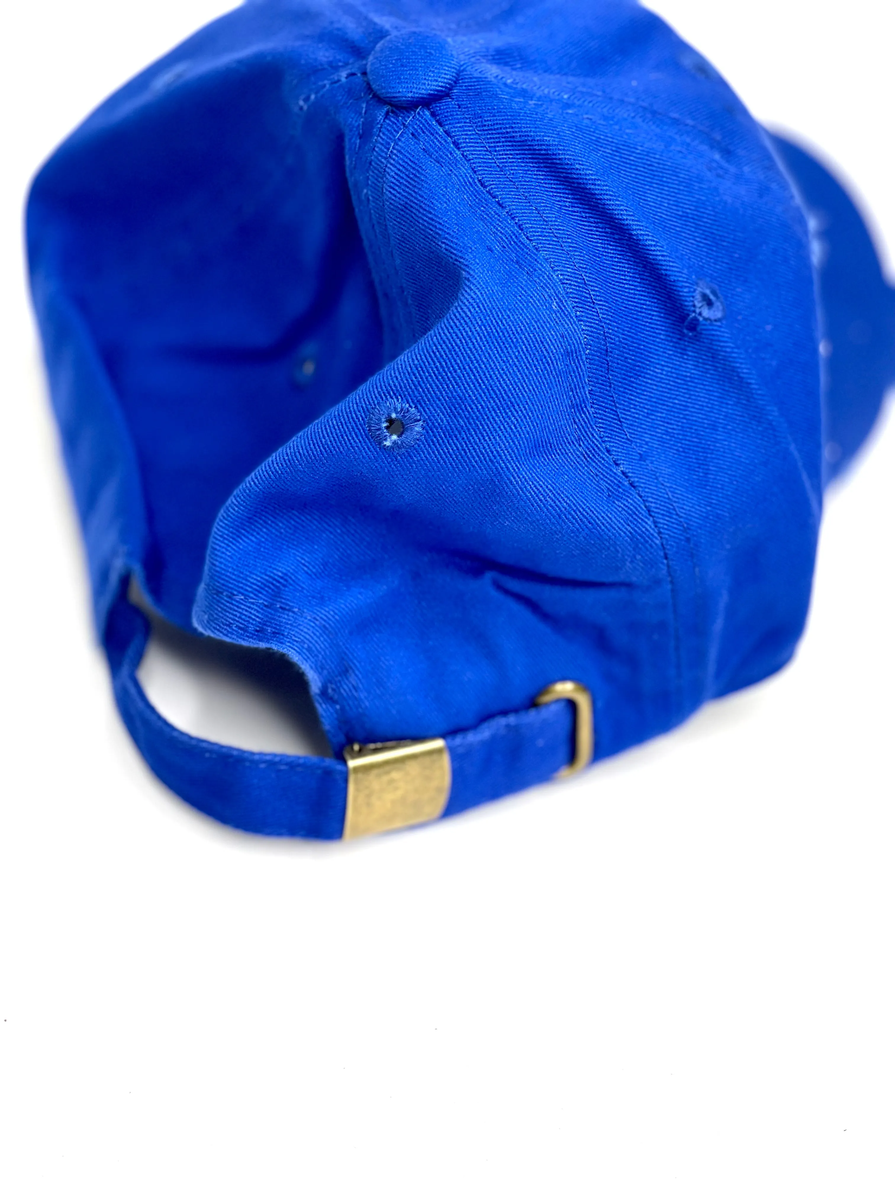 GG2 - Bright Blue Distressed Dad Hat Black/Antique