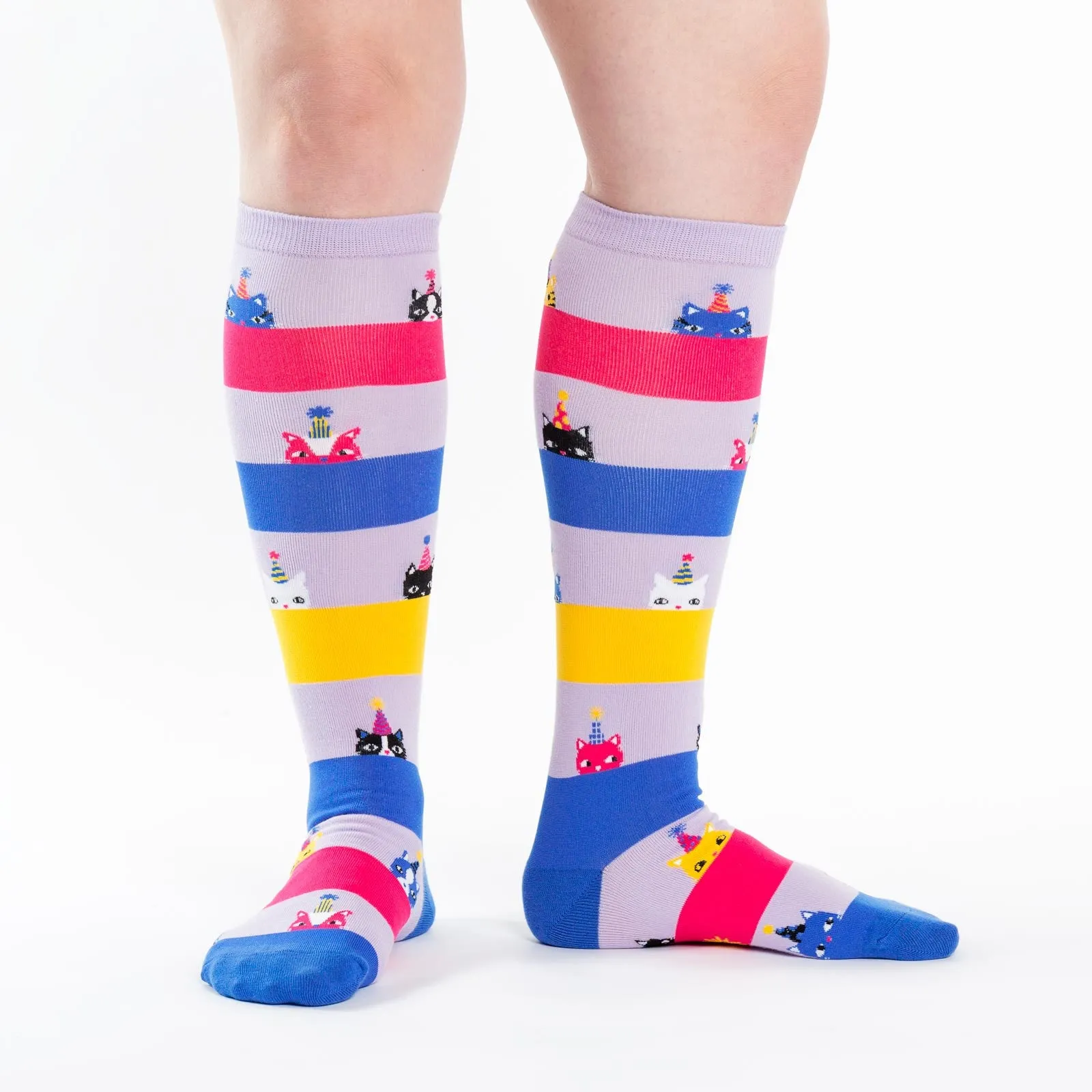 Happy Purrday Knee High Socks (Women's)