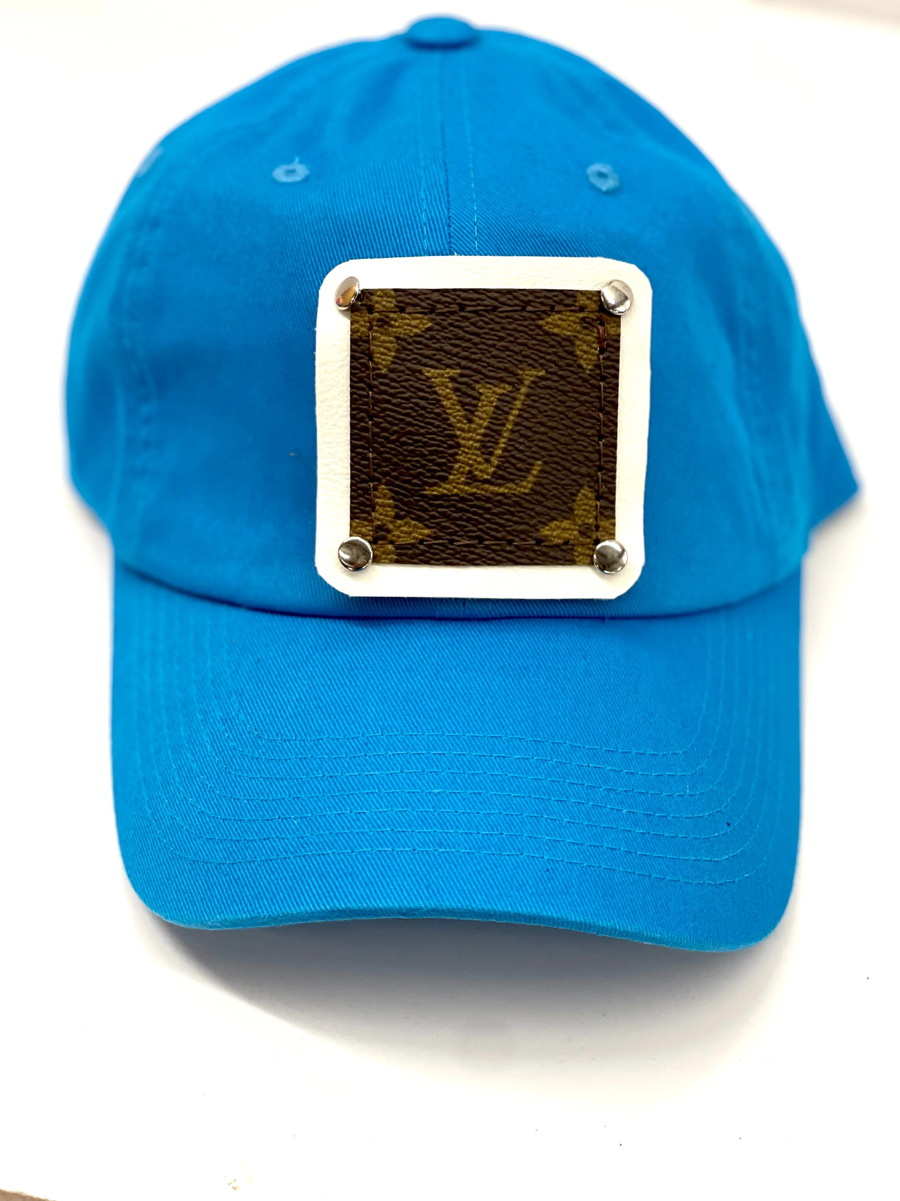 LL18 - Bright Blue  Dad Hat White/Silver