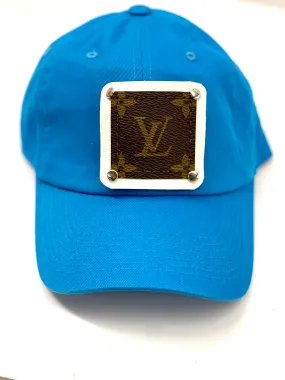 LL18 - Bright Blue  Dad Hat White/Silver