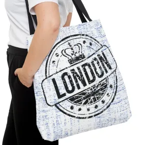 London Circle Design Large Tote Bag - Stylish British-Inspired Fashion Accessory