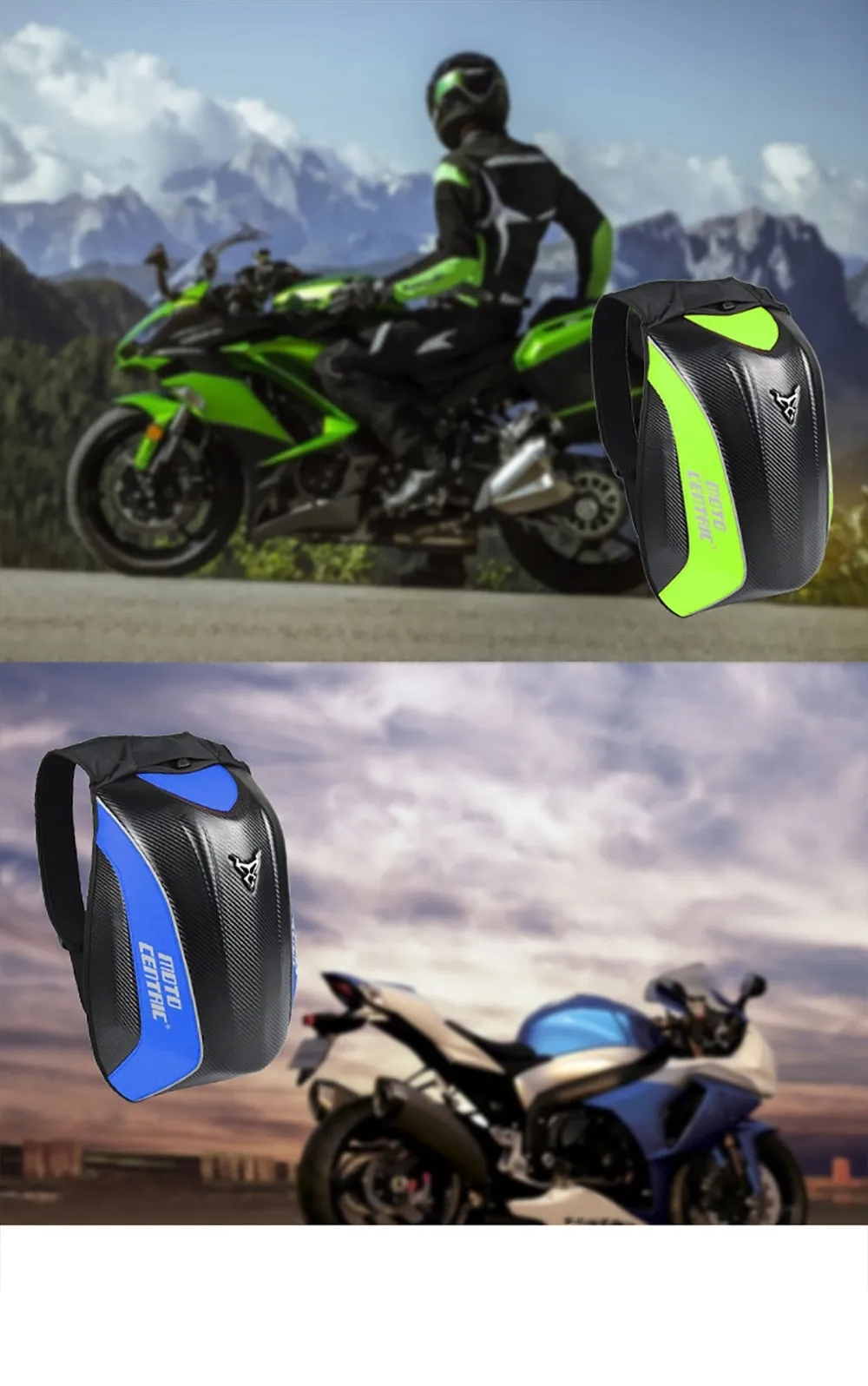 Moto Centric No drag Backpacks