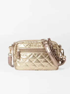 MZ Wallace Mini Crosby in Antique Gold Metallic Oxford