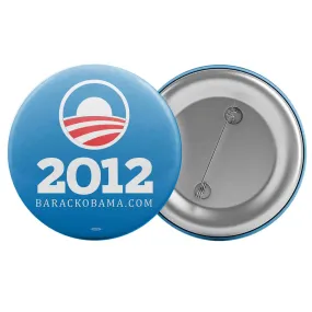 Obama 2012 Blue Logo Button